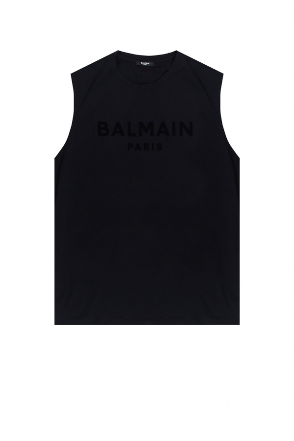 Balmain Top with velvet logo